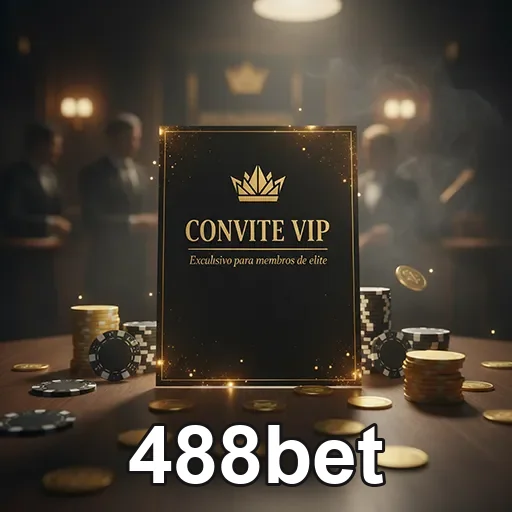 Imagem promocional da 488bet destacando o status VIP, com o logo do site 488bet ao fundo.